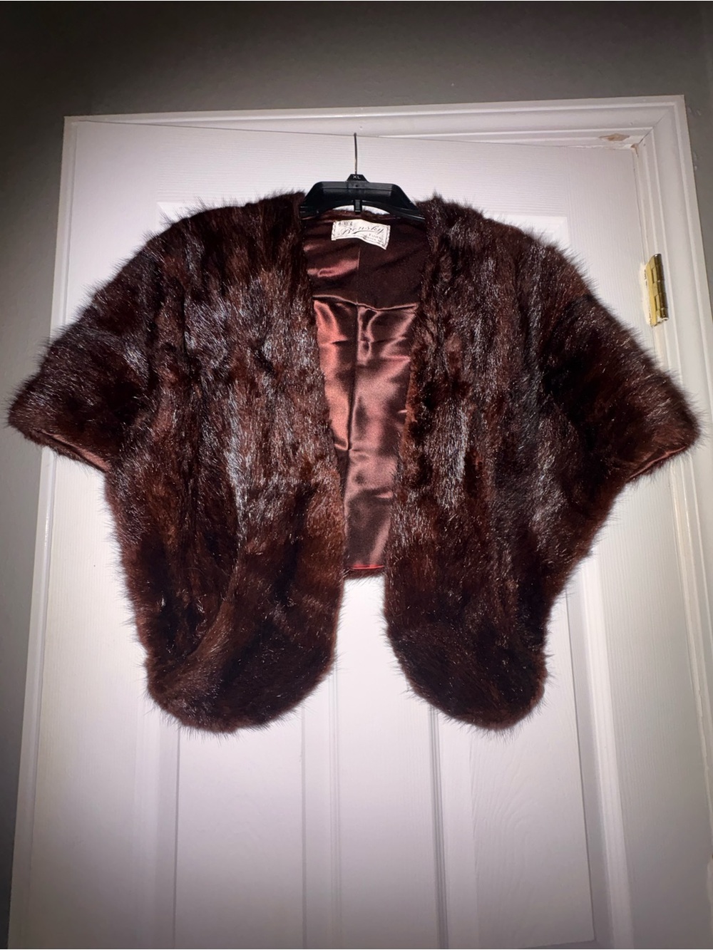Brown Faux Fur Shrug Capelet - Luxurious Open Front Wrap